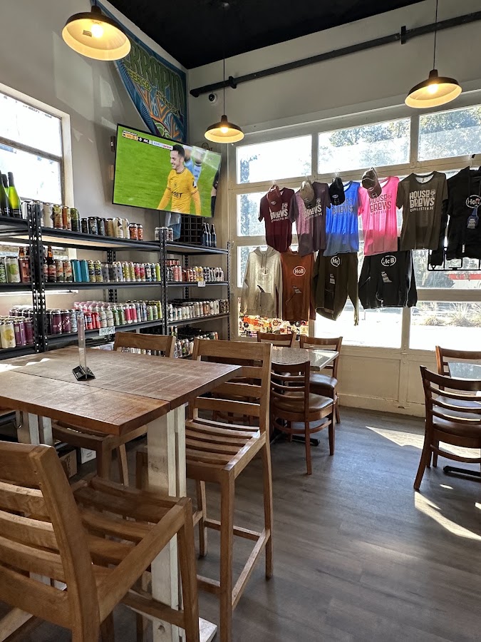 The taproom and bottle wall