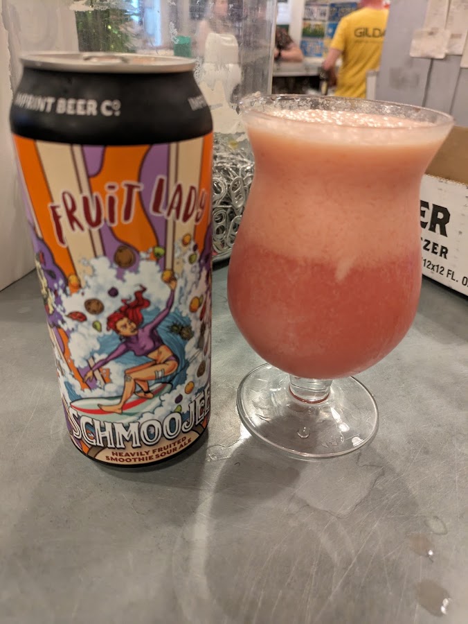 A smoothie sour and a can to go